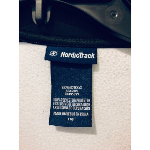 NordicTrack Men's White and Black Color Block Full Zip Jacket - Size L - Picture 4 of 7